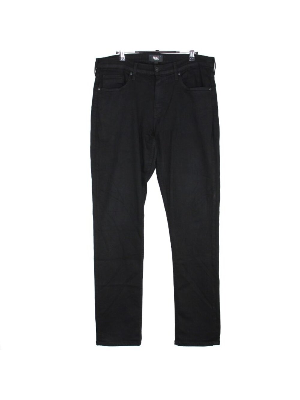 Paige Mens 34 x 34 Federal Black Shadow Slim Straight Jeans NEW K733